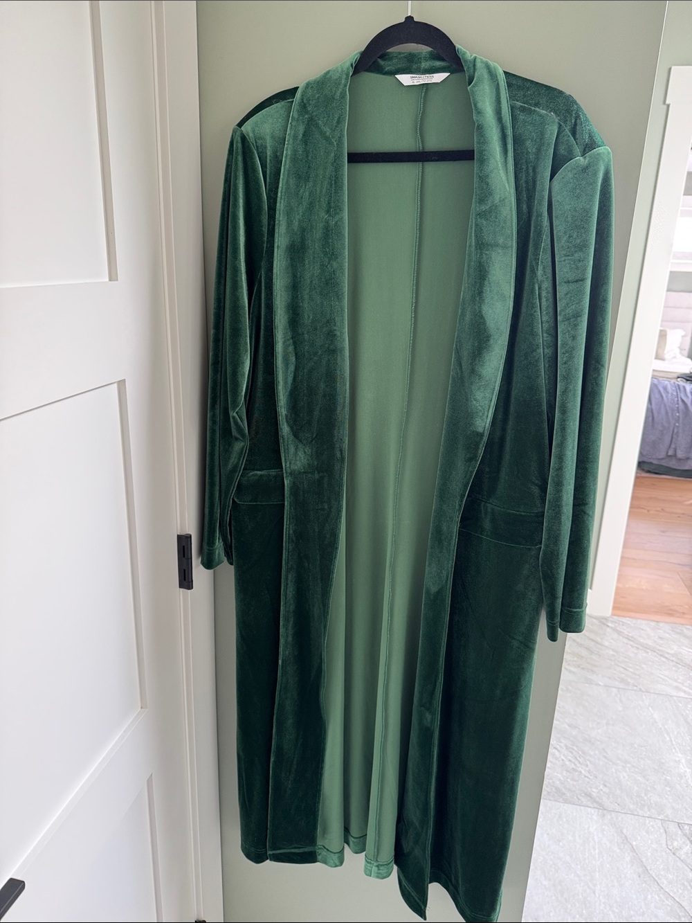 Smash and Tess Emerald Velvet Long Blazer